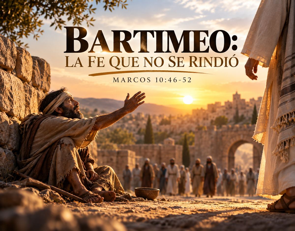 Bartimeo, el ciego de Jericó, clamando a Jesús en el camino — Marcos 10:46-52